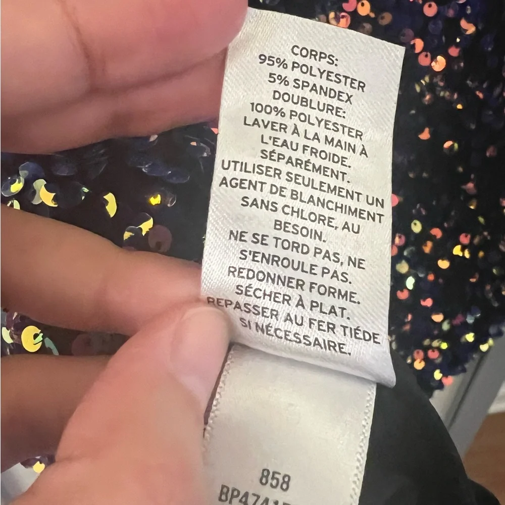 BP. Small Night Out Sequin Camisole Dress Black Multi-Color Sequins Mini NYE - Picture 4 of 6